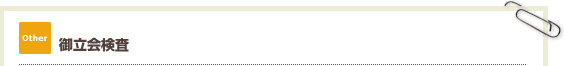 御立会検査